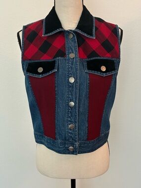 Vintage 90s Stonebridge Cropped Denim Vest